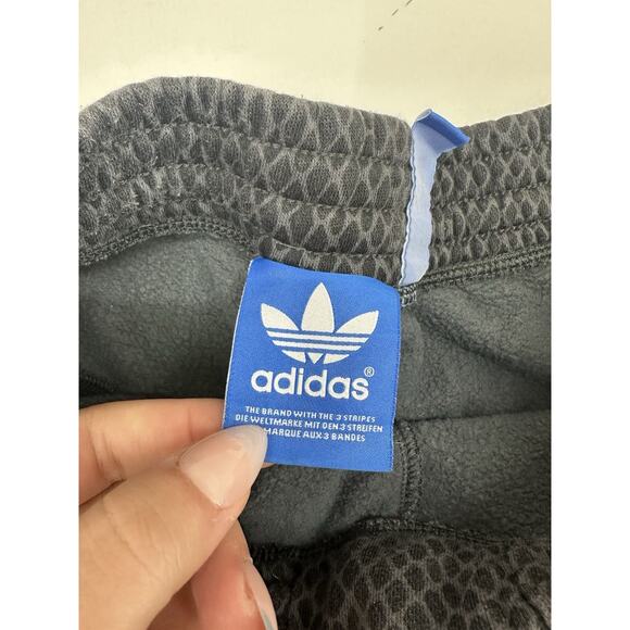 Adidas Mens Sweatpants Size Large Grey Black Elastic Waist Drawstring - Picture 5 of 13